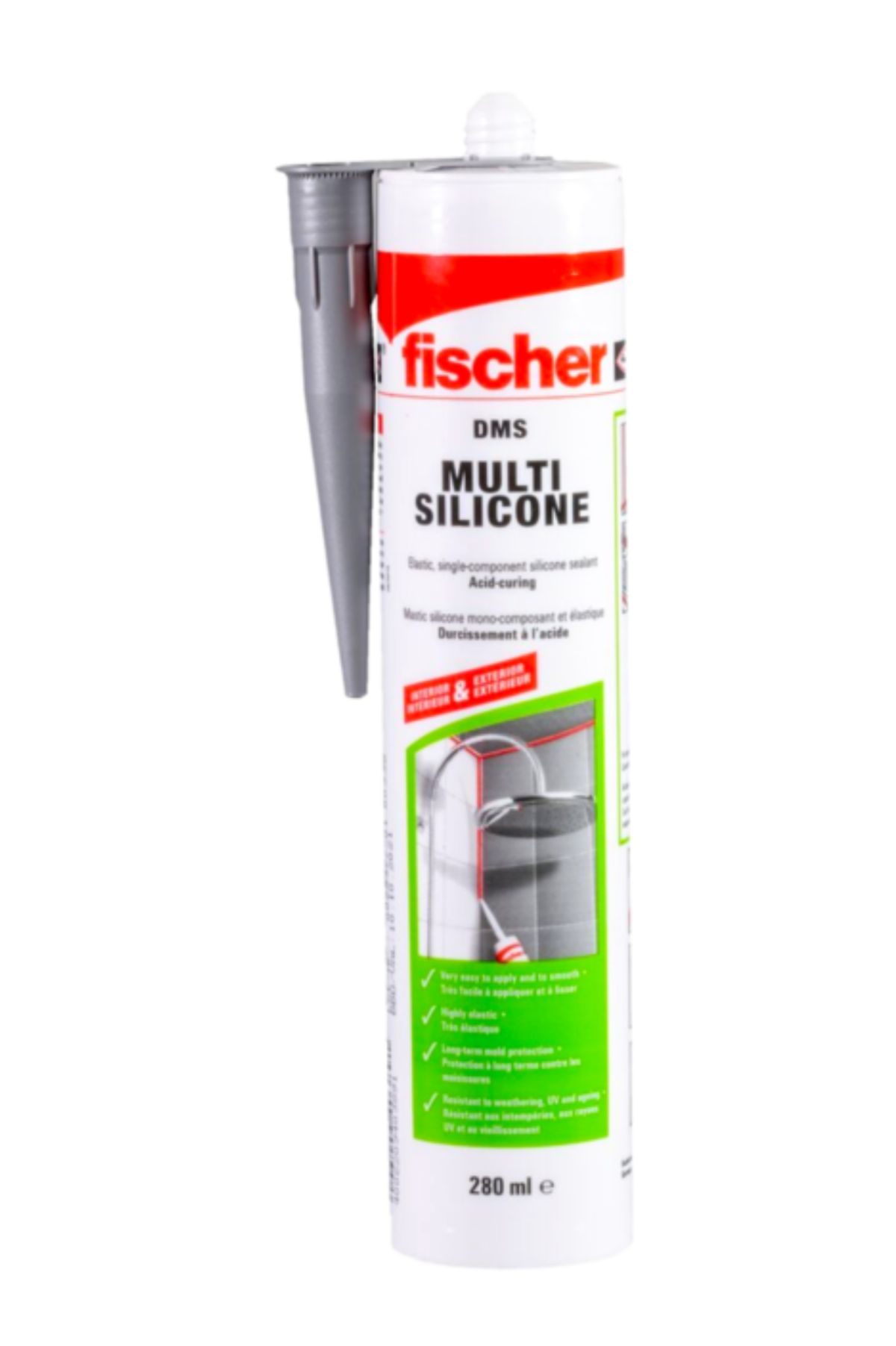 Silicona Acética Fischer Gris
